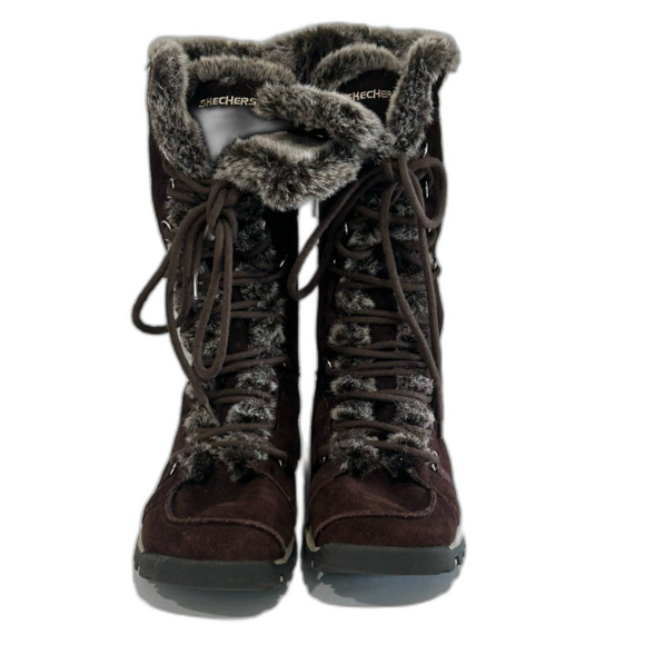 Skechers Shoes - Skechers Boots Women’s Size 8.5 Color Brown Grand Jams Unlimited Suede Faux Fur